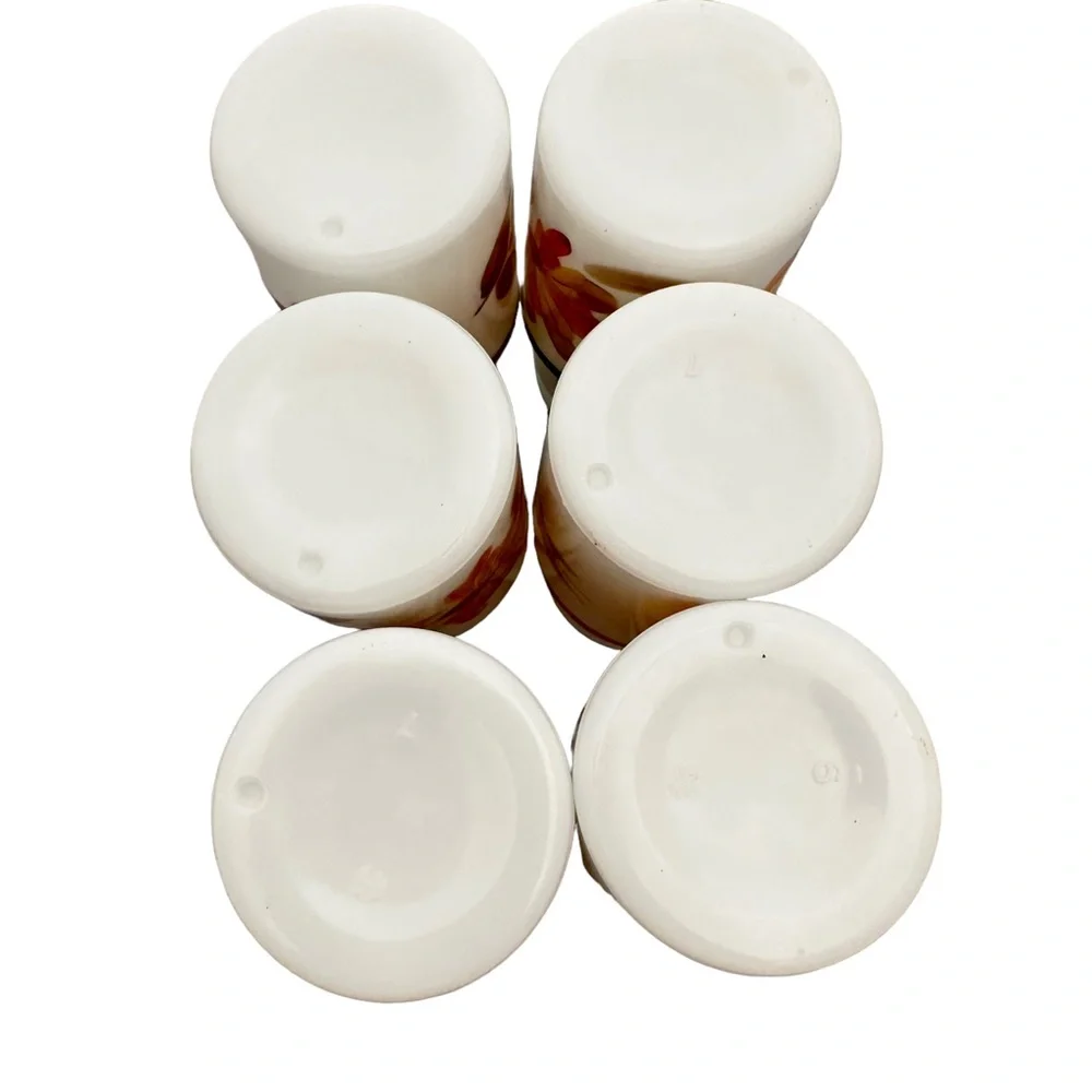 Vintage Milk Glass Spice Jars & Rack - Picture 4 of 8